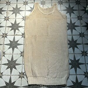 Misha + Puff net stitch dress in string Sz S